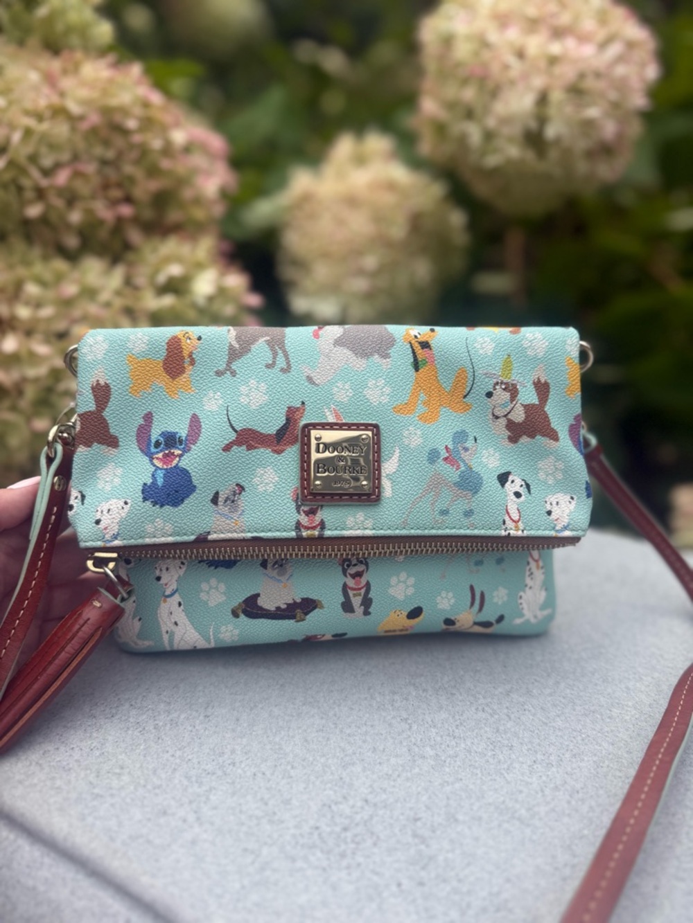 Dooney & Bourke Disney Dogs Foldover Crossbody Bag